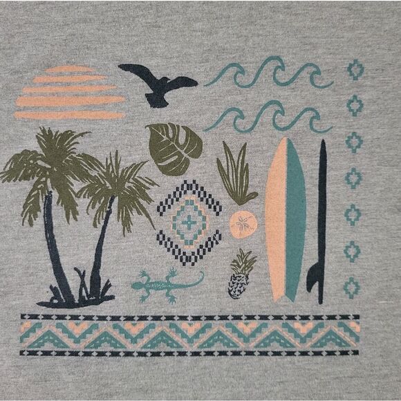 Sonoma Goods For Life® Women's Gray Graphic Short Sleeve Crewneck Pullover Top - Picture 9 of 10